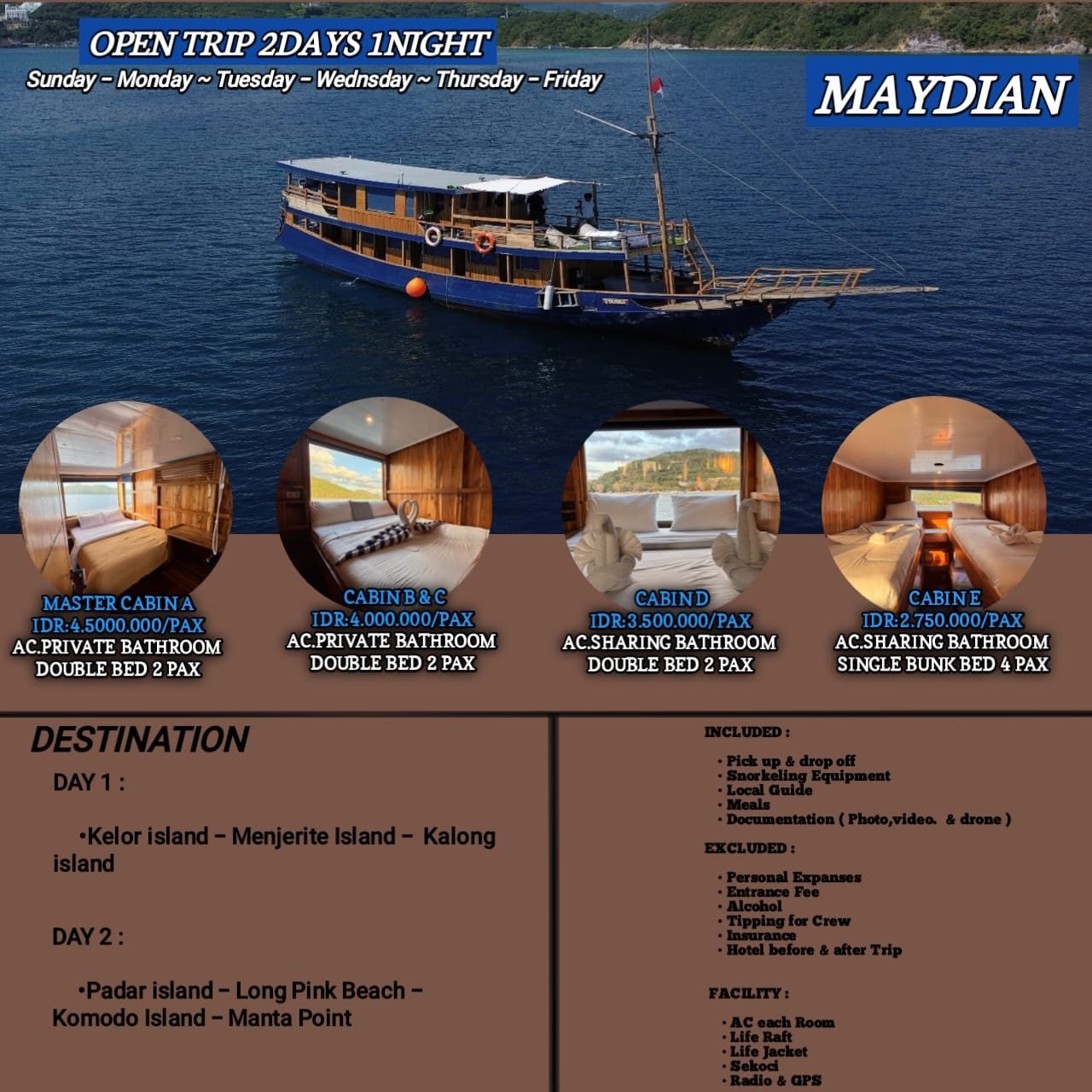 2 days adventure komodo