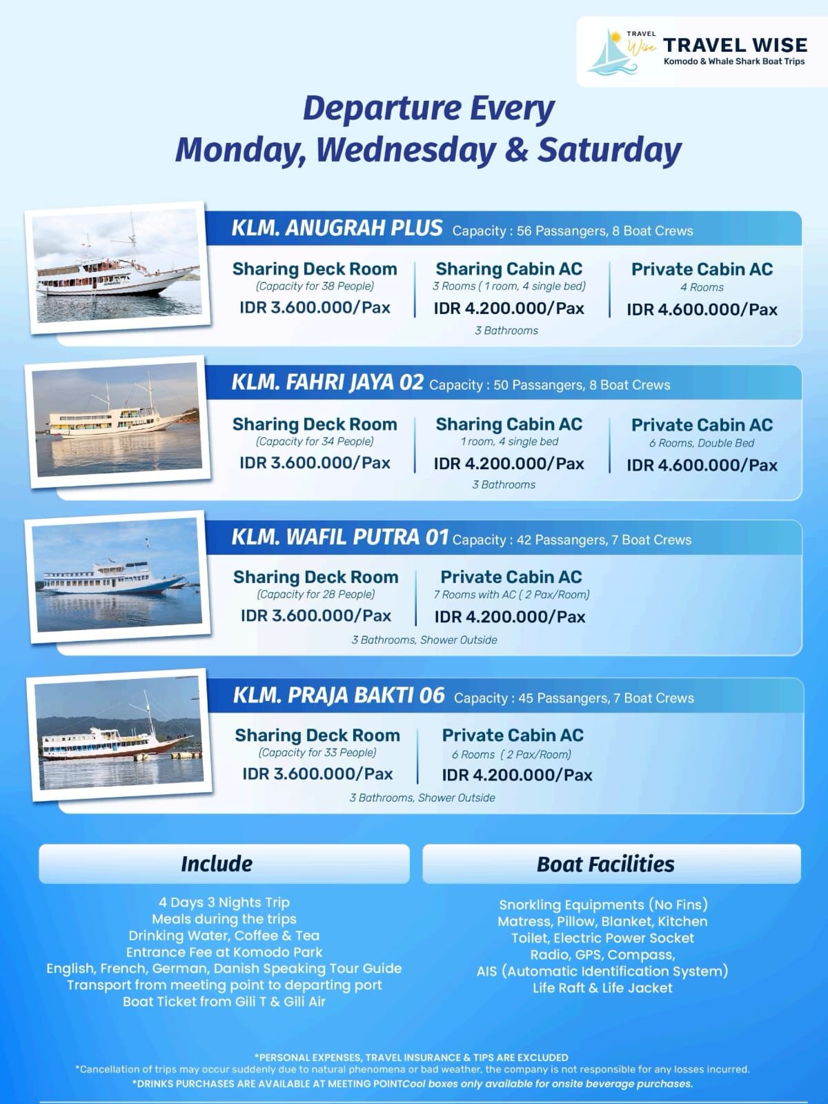 lombok komodo boat standard