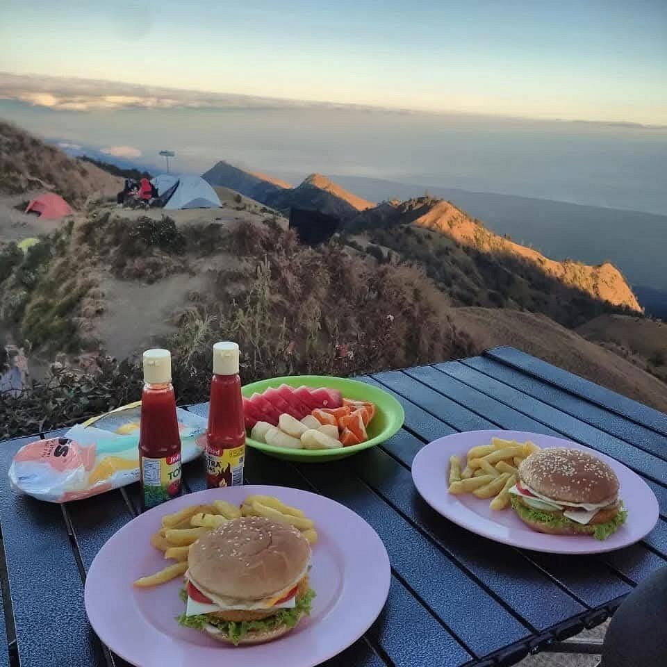 food mount rinjani trekking